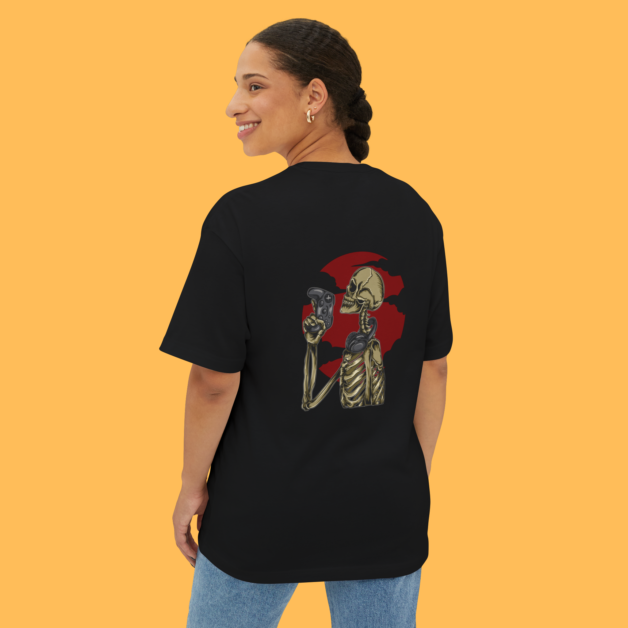 Skeleton Gamer Oversized T-Shirt