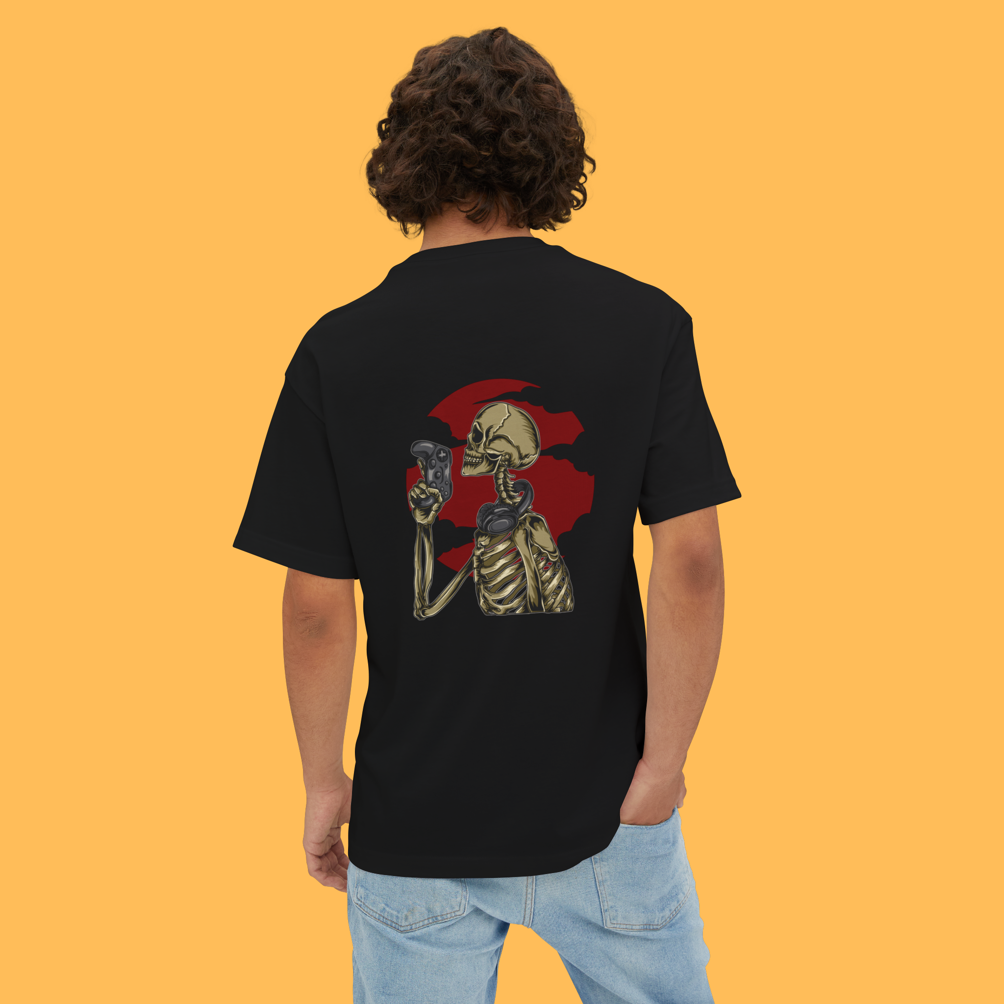 Skeleton Gamer Oversized T-Shirt