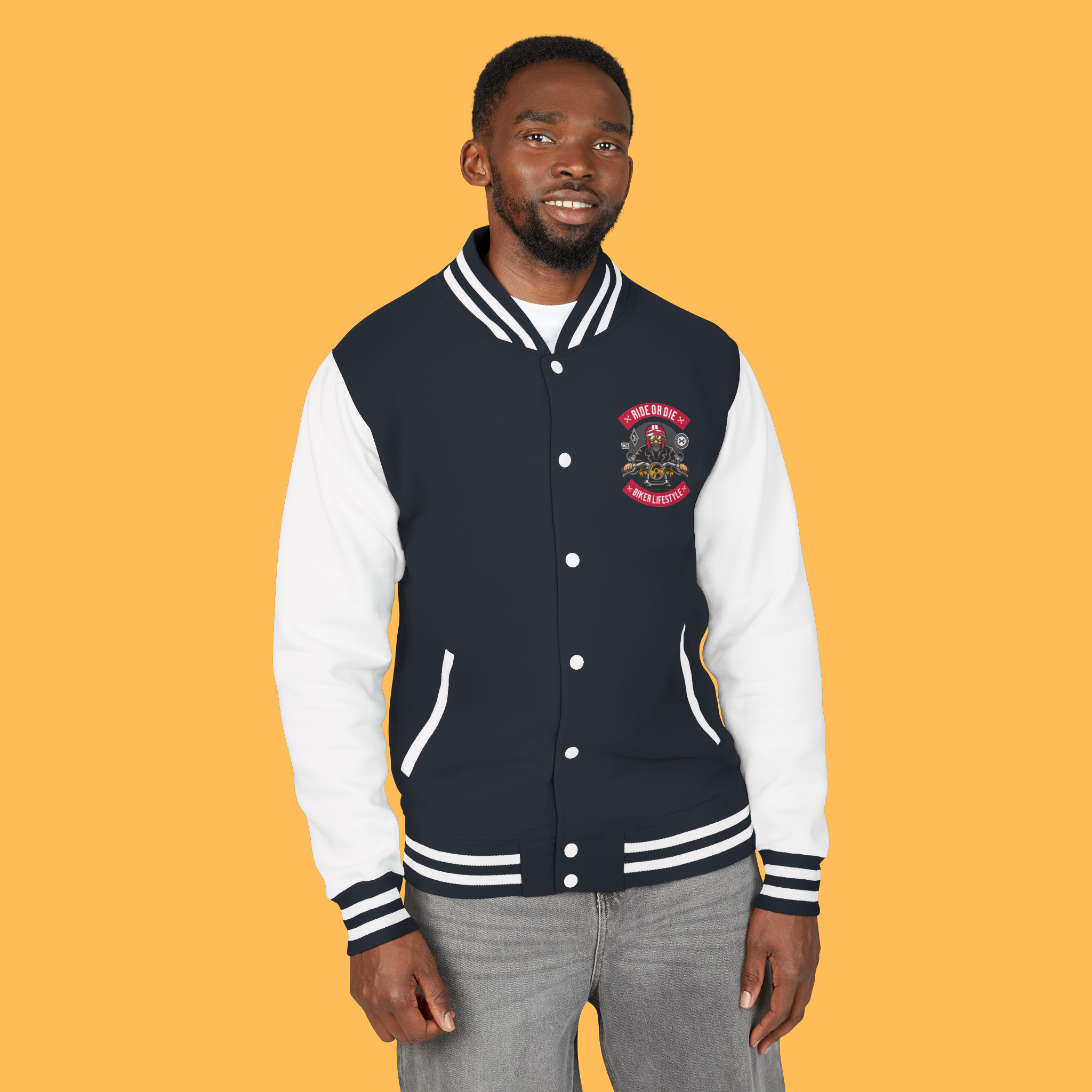 Motorcycle Unisex Varsity Jacket