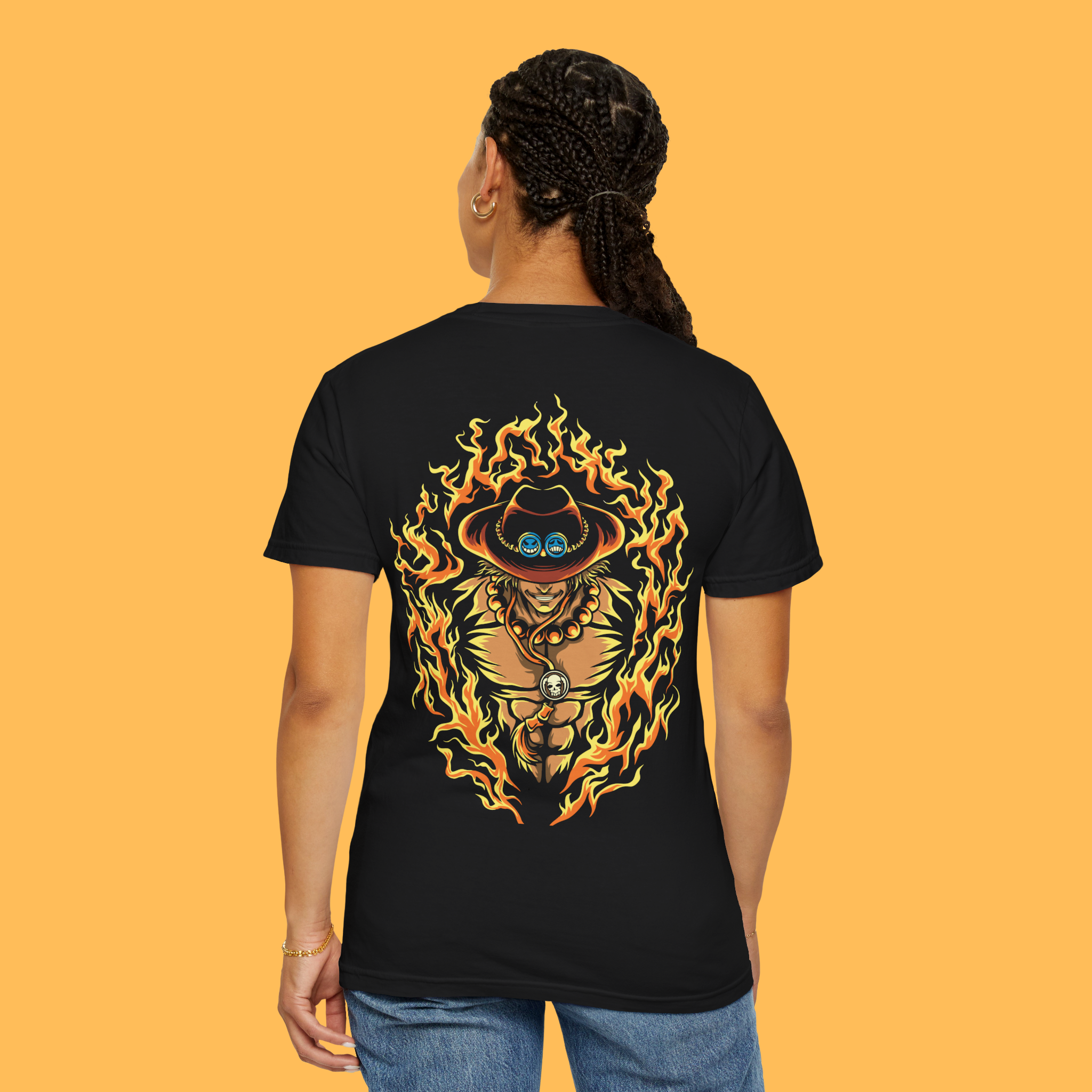 Oversized  Anime Fire Street wear "Keep It Real" Tee