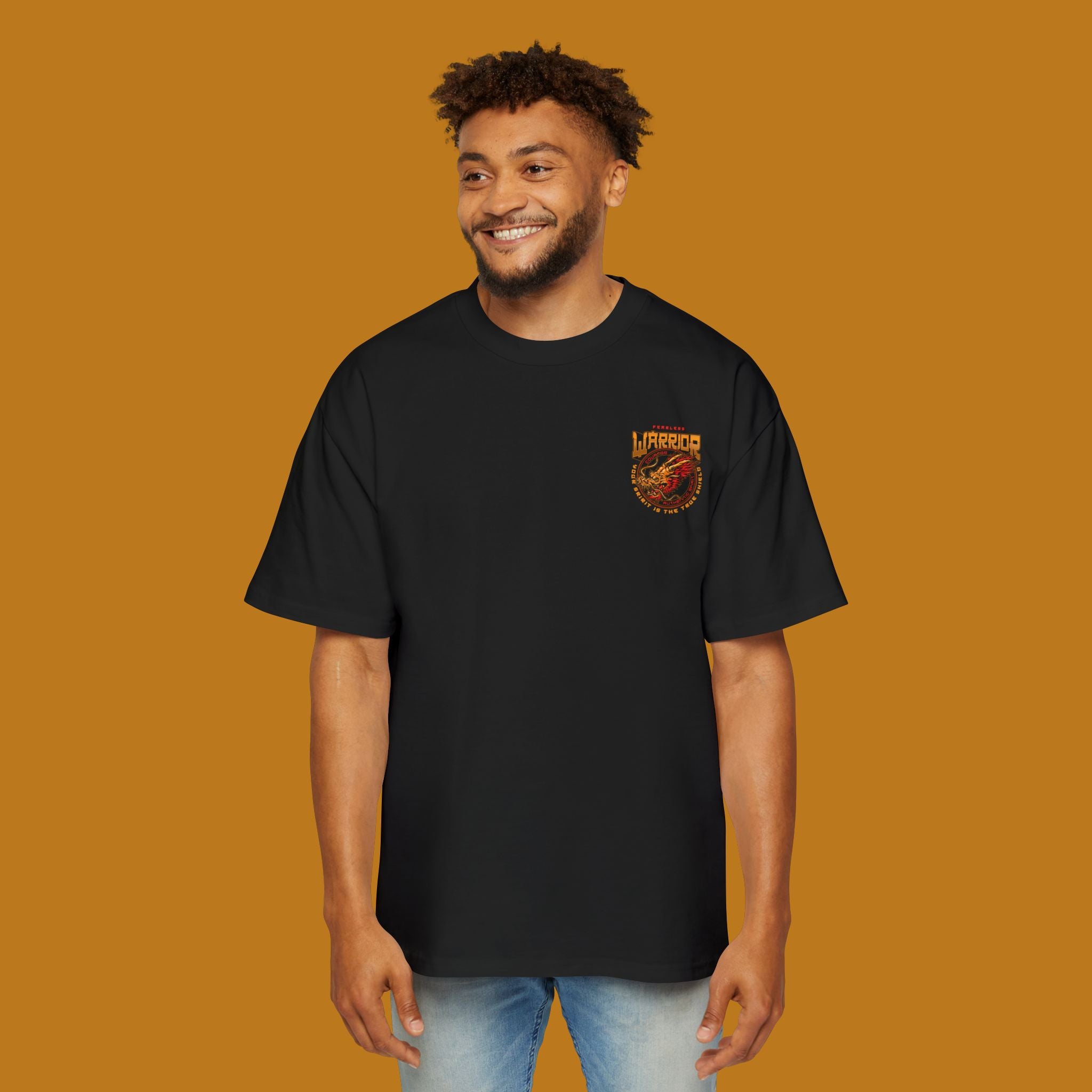 Unisex Terry Oversized Tee Samurai Warrior Vintage Graphic Shirt