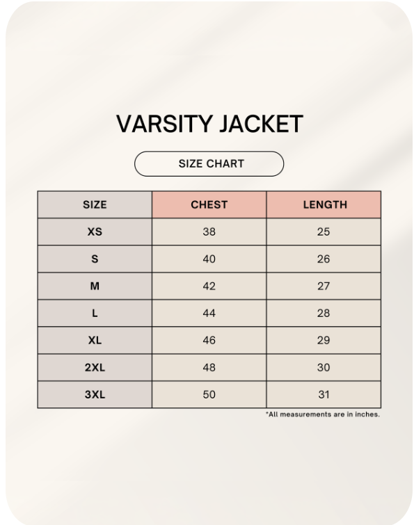 Unisex Letterman Varsity Jacket